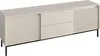 A cream-colored TV lowboard with fluted cabinet doors and two drawers, shown from a slightly elevated diagonal angle on a white background. Náhled obrázku produktu