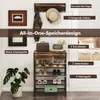 A product display showing a shoe rack and wall-mounted coat rack with various items, including shoes, a hat, a bag, and a plant. Anteprima dell’immagine prodotto