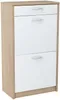 Scarpiera alta con cassetto IBOJA – rovere sonoma / bianco Anteprima dell’immagine prodotto 1