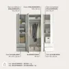 Kleiderschrank "Valencia" in Weiß mit 4 Schubladen und 4 Produktbild-Vorschau 7
