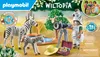 The image shows the packaging of a Playmobil Wiltopia toy set, featuring zebras and a photographer figure in a naturalistic setting. Produktbild-Vorschau