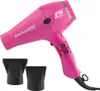 A pink Parlux 3200 Plus hair dryer with two black nozzle attachments. Náhled obrázku produktu