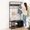 Perchero Relaxdays con estante para zapatos, ganchos, 2 Vista previa de la imagen del producto 5