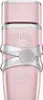 A pink perfume bottle with silver accents and a ribbon detail. Produktbild-Vorschau