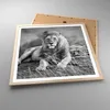 Gerahmtes Poster - Rahmen in heller Eiche - Löwe Tier Natur Produktbild-Vorschau 3