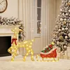 Outsunny LED Rentier mit Schlitten 125 cm Weihnachtsdeko Produktbild-Vorschau 9