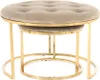 Hocker Becky 800 2er-Set Taupe / Gold Produktbild-Vorschau 3