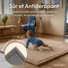 CASABEL Tapis d’Éveil Bébé Velours Blanc crème 150×180 cm, Voir les images du produit 5