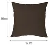 Kissenbezug 2er Set braun 60x60 cm Struktur Leinenoptik Produktbild-Vorschau 3