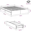 vidaXL Bettgestell mit Schubladen Weiß 120x200 cm Produktbild-Vorschau 7