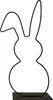 Dekofigur Osterhase m. Knickohr - Metall - schwarz - 40 cm Produktbild-Vorschau 3