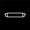 A white outline of a toner cartridge is centered on a black background. Anteprima dell’immagine prodotto