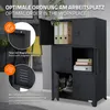 ML-Design schedario 75x40x120 cm, antracite, acciaio, Anteprima dell’immagine prodotto 4