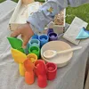 Ulanik Montessori Jouets en bois Poupées arc-en-ciel à Voir les images du produit 19