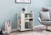 FineBuy Regal Weiß 60x35x75 cm Regalwagen mit Rollen Holz Produktbild-Vorschau 2