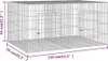 vidaXL Klec pro králíky 2 panely 110x79x54 cm Pozinkované Náhled obrázku produktu 6