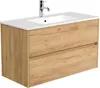 Badmöbel Waschplatz "Limes 100 cm" Eiche Gold Produktbild-Vorschau 1