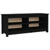 vidaXL Panca per scarpe nera 110x38x45,5 cm in legno di Anteprima dell’immagine prodotto 10