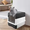 Katzentoilette mit Deckel, Katzenklo Groß,Geruchlose Produktbild-Vorschau 1