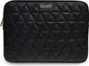 A black quilted laptop sleeve with a gold Guess logo. Produktbild-Vorschau