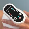 A close-up shot of a person's hand holding a white electronic device with a black control panel. Anteprima dell’immagine prodotto