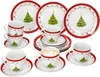 Koffieservies 18-delig - Porseleinen servies - Feestelijke Productafbeelding-voorbeeld 1