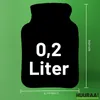 Huuraa Mini-Wärmflasche Motocross Silhouette 0,2 Liter Grey Produktbild-Vorschau 3