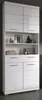 Badezimmer Hochschrank "Shawn" in weiß Hochglanz Badschrank Produktbild-Vorschau 6