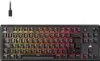 A black Corsair K70 CORE TKL mechanical keyboard with RGB backlighting and a USB-C cable. The keyboard is shown from a top-down perspective on a white background. Anteprima dell’immagine prodotto