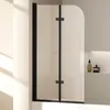 EMKE Duschabtrennung 100x140cm Faltwand für Badewanne Produktbild-Vorschau 1