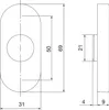 Dorma Drückerrosette Premium 6620 | Ersatzrosette oval ohne Produktbild-Vorschau 5