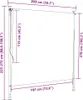 A diagram showing the dimensions of an outdoor roller blind. Náhled obrázku produktu