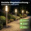 Grafner Design Edelstahl Wegeleuchte mit E27 Fassung, Höhe: Produktbild-Vorschau 2