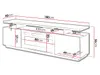 A diagram of a TV lowboard with dimensions indicated. Anteprima dell’immagine prodotto