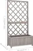 vidaXL Garten-Spalier mit Blumenkasten Grau 70x30x135 cm Produktbild-Vorschau 6