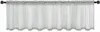 A sheer, gray-trimmed valance curtain hanging on a curtain rod. Náhľad obrázku produktu