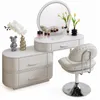 Toaletka Kosmetyczna z Lustrem LED Oświetlenie Glamour do Podgląd zdjęcia produktu 1