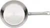 A top-down view of a stainless steel frying pan with a handle. Produktbild-Vorschau