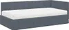 vidaXL Eckbettgestell mit Matratze mit Kopfteil 2 pcs Grau Produktbild-Vorschau 4