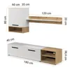 Ravio Wohnwand Vento 180 cm Modernes Wohnzimmer Set TV Produktbild-Vorschau 3