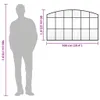 A diagram showing the dimensions of a wall mirror next to a silhouette of a person for scale. Produktbild-Vorschau