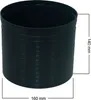 A black cylindrical extension piece for a drain, with dimensions indicated. Produktbild-Vorschau