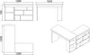 Skye Decor, Ct5-Aw, scrivanie, pino atlantico, 129 x 72 x Anteprima dell’immagine prodotto 7