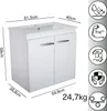 Paplinskimoebel Badunterschrank-Set mit Waschbecken 61,5 x Produktbild-Vorschau 2
