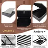 Collage of images showing different aspects and features of a bed frame. Náhled obrázku produktu