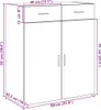 vidaXL Sideboard Weiß 80x42,5x93 cm Holzwerkstoff Produktbild-Vorschau 6