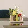 Jinfa kleine Vasen Set - 7 mini Vasen aus Keramik- kleine Produktbild-Vorschau 7