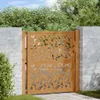 vidaXL Portail de jardin 100x100 cm Acier résistant aux Voir les images du produit 2