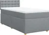 Boxspringbett mit Matratze Hellgrau 90x190 cm Stoff Produktbild-Vorschau 1