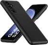 A black phone case is shown diagonally, with a phone screen visible underneath. Produktbild-Vorschau
